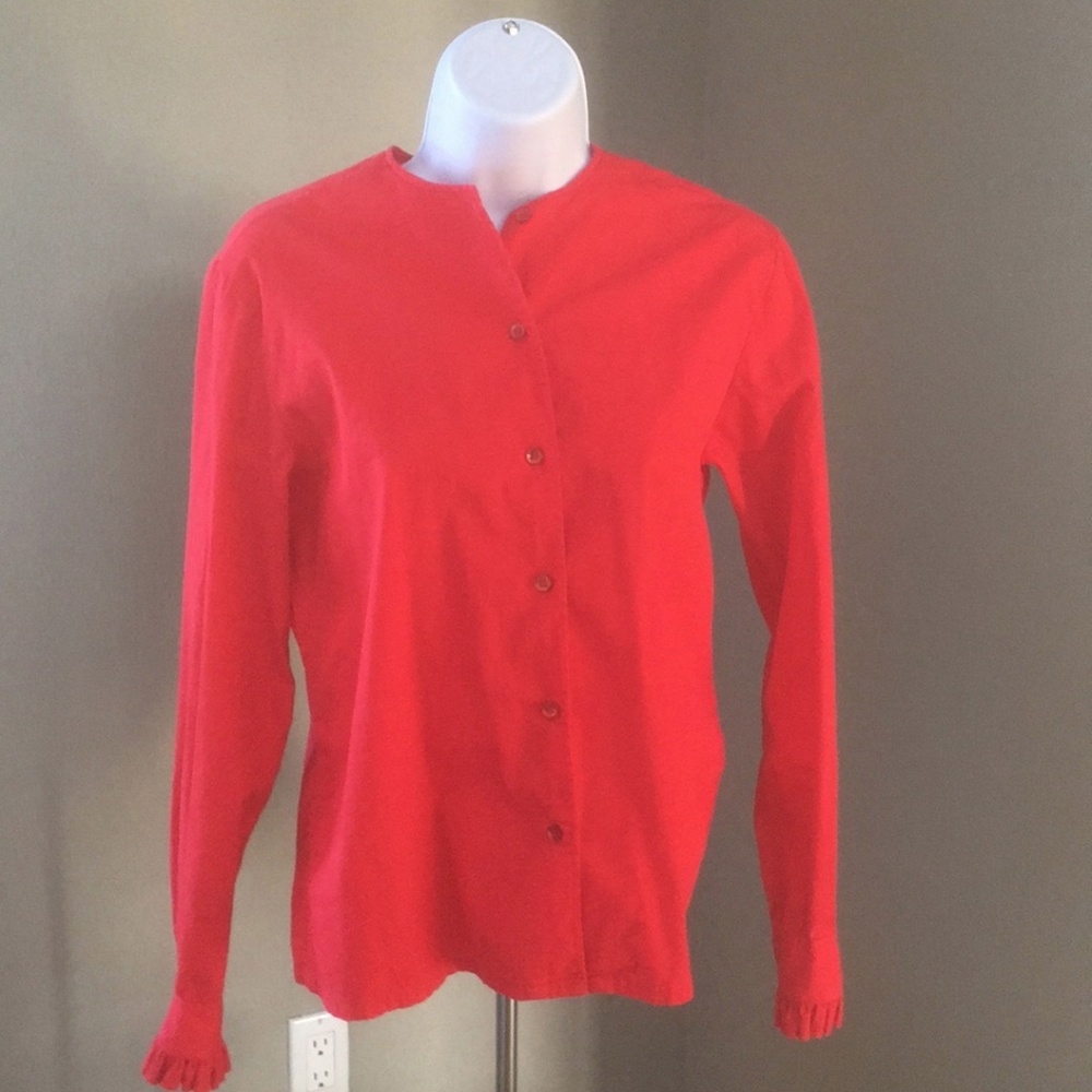 Vintage 1960's Red Women's Shirt S. Kerrybrooke